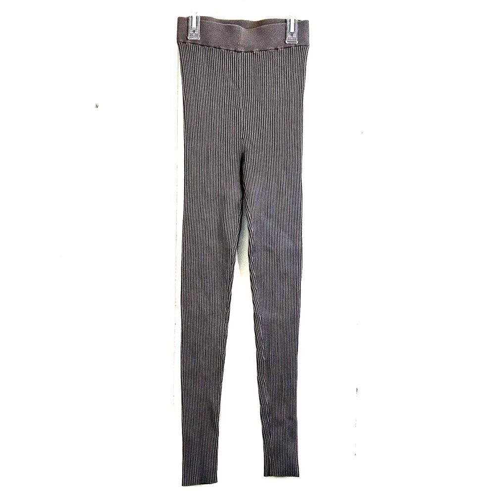 Zara Basic Women Leggings Size Small Ribbed Sand Stretch Pull On Leggings